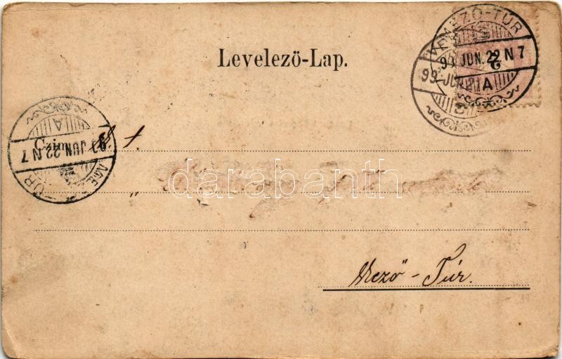 1899 (Vorläufer) Veszprém, leánynöveldék, főgimnázium, Pósch könyvkereskedése (Rb) - Image 2
