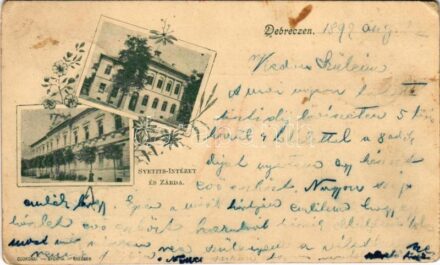 1899 (Vorläufer) Debrecen, Svetits Intézet és zárda. Csokonai Nyomda kiadása. Floral (EK)