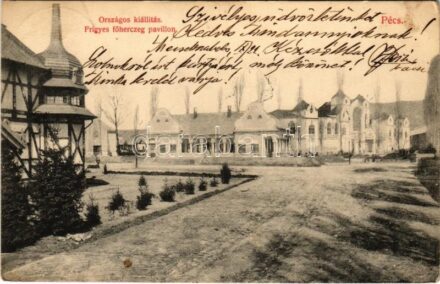 1907 Pécs, Országos Kiállítás, Frigyes főherceg pavilon (EK)