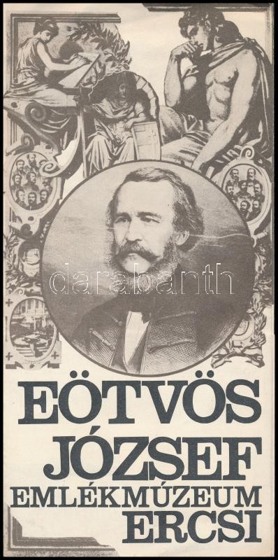 cca 1970-1980 2 db kiállítási ismertető prospektus: Eötvös József Emlékmúzeum, Ercsi + Soproni Horváth József képeinek kiállítása, Sopron, fekete-fehér képekkel illusztrálva