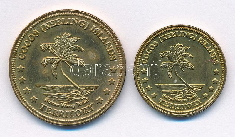 Kókusz (Keeling)-szigetek 2004. 1$ sárgaréz + 2$ sárgaréz T:1- Cocos (Keeling) Islands 2004. 1 Dollar Brass + 2 Dollars Brass C:AU - Image 2