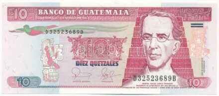 Guatemala 2006. 10Q 'D 32523689 B' T:I Guatemala 2006. 10 Quetzales 'D 32523689 B' C:UNC Krause P#111a