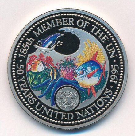 Palau 1995. 1$ Cu-Ni 'Egyesült Nemzetek - 50. évforduló' multicolor T:PP Palau 1995. 1 Dollar Cu-Ni 'United Nations 50th Anniversary' multicolor C:PP Krause KM#14