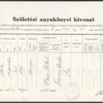 1939 Balatonboglár Izraelita anyakönyvi kivonat, anyakönyvvezető rabbi aláírásával