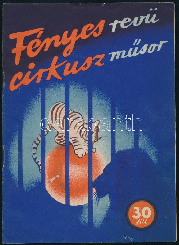 cca 1930 Fenyves revű. képes cirkusz műsor 10 p.