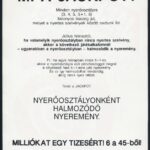 cca 1990 'Jackpot a Hatos Lottó-ban!' kisplakát, villamosplakát, 23,5x16,5 cm - Image 2