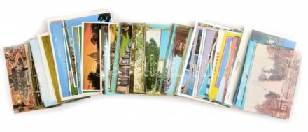 Kb. 100 db MODERN motívum képeslap: művész / Cca. 100 modern motive postcards: art