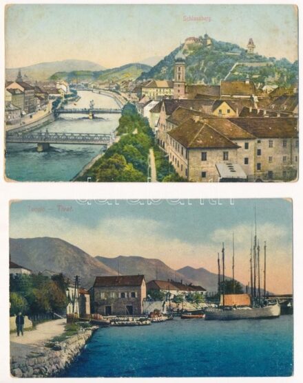 20 db RÉGI külföldi város képeslap / 20 pre-1945 foreign town-view postcards