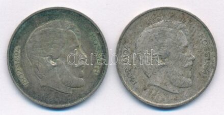 1947. 5Ft Ag 'Kossuth' (2x) T:3 patina Adamo F8.1