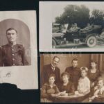 cca 1914-1918 6 db I. világháborús katonafotó, közte egy keményhátú kabinetfotó, egy kézzel színezett, egy sérült, 10,5x7,5 cm és 16x10,5 cm között