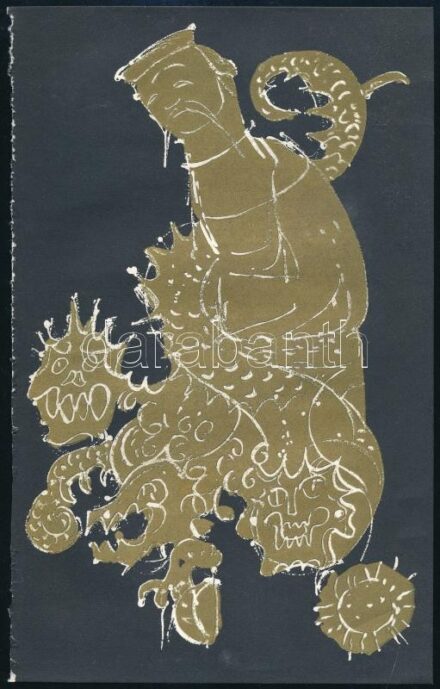Szántó Piroska (1913-1998): Alak. Szitanyomat, papír, jelzés nélkül, lap széle kissé sérült, 23×14,5 cm