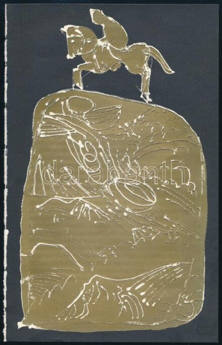Szántó Piroska (1913-1998): Lovas. Szitanyomat, papír, jelzés nélkül, lap széle kissé sérült, 23×14,5 cm