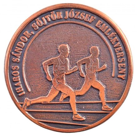 2004. 'Iharos Sándor, Söjtör József emlékverseny / 20. Nemzetközi atlétikai verseny 2004. Hungary - Honvéd kupa' kétoldalas Cu emlékérem (58mm) T:1-