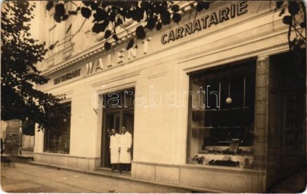 Szatmárnémeti, Satu Mare; Walent étterem, vendéglő és hentes / Carnatarie / restaurant and butcher shop. Photo Szécsen Studio (EB)
