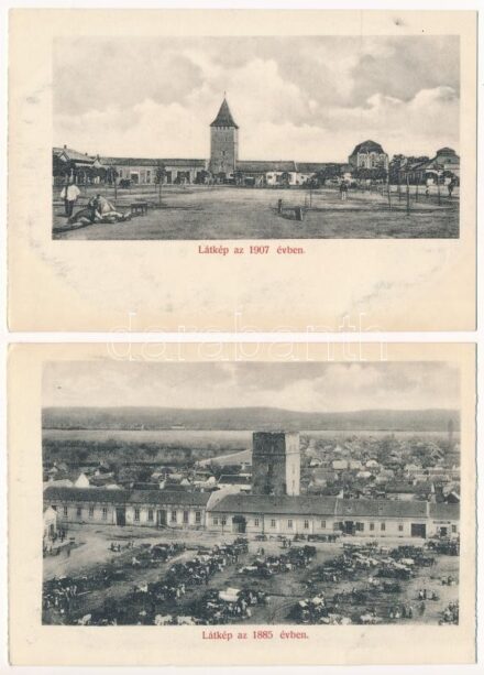 Nagyszalonta, Salonta; 2 db régi lap képeslap füzetből / 2 pre-1945 cards from postcard booklet