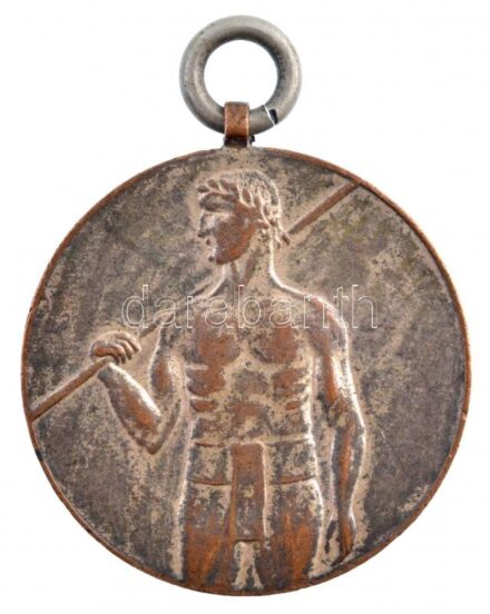 1923. 'Kölcsey-gimnázium jubileumi versenydíja 1898-1923' kétoldalas ezüstözött Br díjérem füllel (30mm) T:2 patina, kopott ezüstözés, kis ph