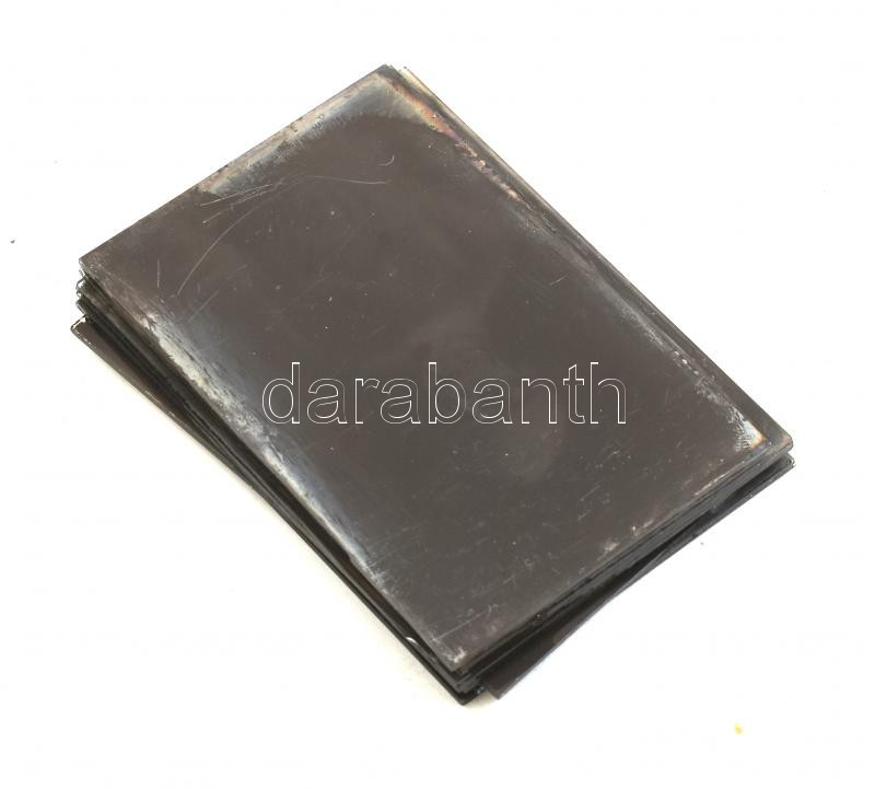 cca 1920-1940 Katonaportrék a Horthy-korszakból (bajonett, sípzsinór, stb.), 9 db negatív üveglemezen, 9x6 cm - Image 3