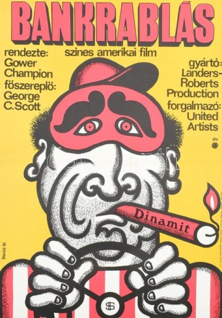 1976 Benkő Sándor (1922-2007): Bankrablás, filmplakát, MOKÉP-MAHIR, 4670 pld., hajtva, 56,5x40 cm