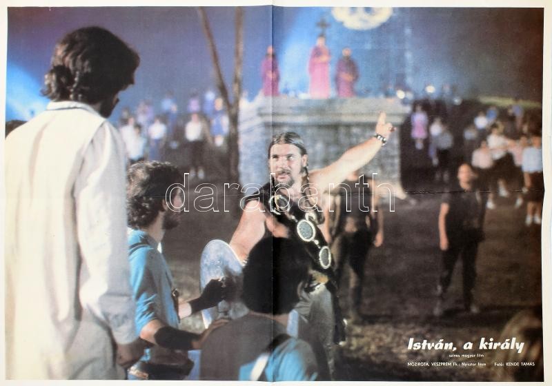 cca 1984 István, a király (Vikidál Gyula), filmplakát, hajtva, kis szakadással, 61,5x44 cm