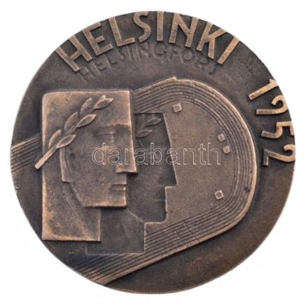 Finnország / Helsinki 1951. 'XV. Olimpia / Helsinki 1952' Br részvételi emlékérem. Szign.: Kauko Räsänen (52mm) T:2 Finland / Helsinki 1951. 'XVth Olympic Games / Helsinki 1952' Br participation medal. Szign.: Kauko Räsänen (52mm) C:XF
