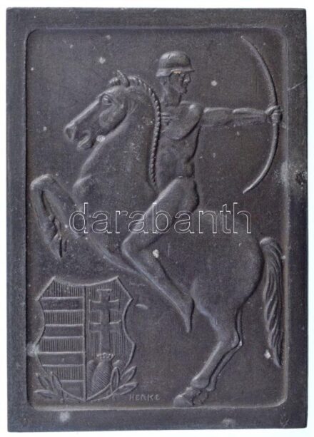~1950. 'Honvéd Sportversenyek - Alapítási év 1947' kétoldalas Zn plakett, 'Ludvig Bp' gyártói jelzéssel. Szign.: Herke (70x50mm) T:2 patina, kis karc