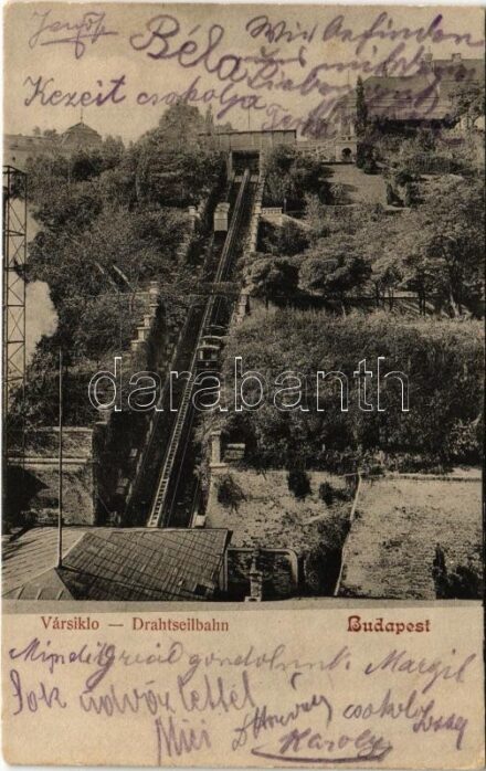 1904 Budapest I. Vársikló / Drahtseilbahn