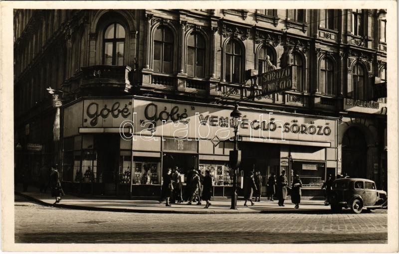 Budapest VIII. Góbé vendéglő és söröző a Nemzeti Színháznál. Rákóczi út 41.