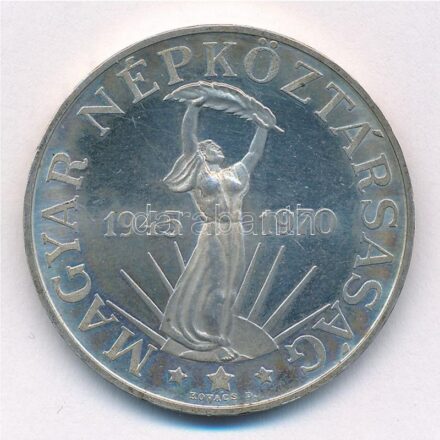 1970. 100Ft Ag 'Felszabadulás' T:2 patina, karc Adamo EM37
