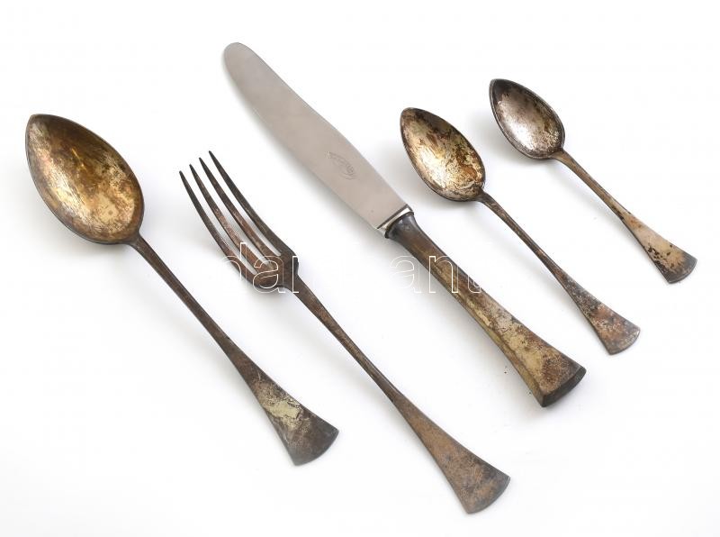 Ezüst (Ag) keresztelőkészlet díszdobozban, jelzett, nettó: 158g - Image 3