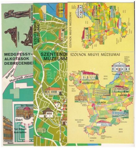 10 db MODERN térképes szelvényes motívum képeslap / 10 modern map motive postcards