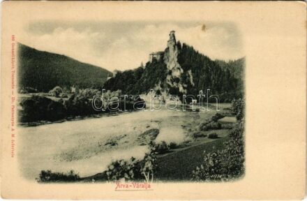Árvaváralja, Oravsky Podzámok; Árva vára. Gansel Lipót 186. Dr. Pattantyús A. M. felvétele / Oravsky zámok / Burg Orava / castle (kopott sarkak / worn corners)