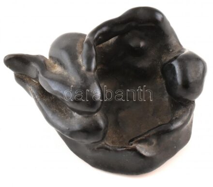 Figurális hamutál, kerámia, jelzés nélkül, kopott, m: 5 cm