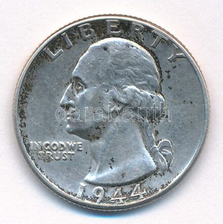 Amerikai Egyesült Államok 1944. 25c Ag T:2,2- patina USA 1944. 25 Cents Ag C:XF,VF patina Krause KM#164