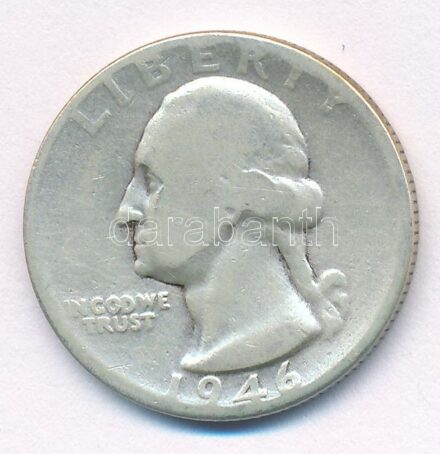 Amerikai Egyesült Államok 1946D 25c Ag T:2- patina USA 1946D 25 Cents Ag C:VF patina Krause KM#164