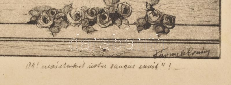 Franz von Bayros (1866-1924): Oh! Maintenant notre sang sunit. Erotikus Heliogravúr, papír, jelzett a nyomaton 16,5×16 cm - Image 2