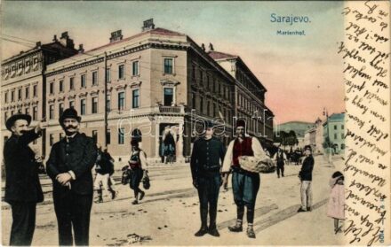 1905 Sarajevo, Marienhof Restauration / restaurant. montage + 'K.u.k. Milit. Post Nevesinje'