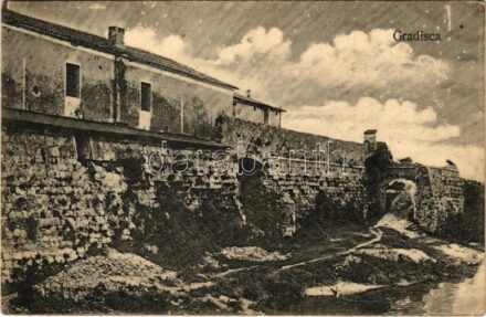 1929 Gradisca, Gradiska (Küstenland); Isonzo jobb partján fekszik, első világháborúban heves csaták színhelye volt / it was the scene of fierce battles in WWI (Rb)