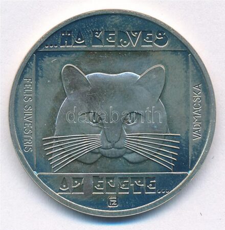 1985. 100Ft Cu-Ni-Zn 'Természetvédelem - Vadmacska' T:BU Adamo EM83