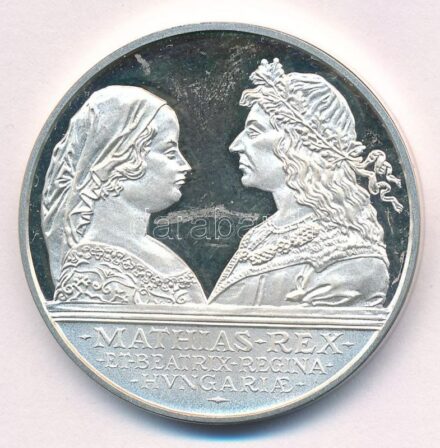 1990. 500Ft Ag 'Mátyás király / Beatrix' T:PP fo. Adamo EM113