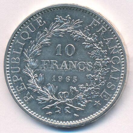 Franciaország 1965. 10Fr Ag T:1- France 1965. 10 Francs Ag C:AU Krause KM#932