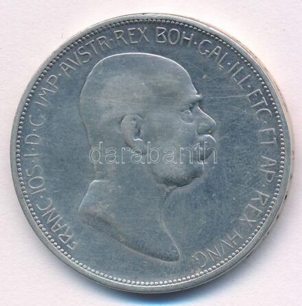Ausztria 1908. 5K Ag 'Ferenc József - Jubileum' T:3 Austria 1908. 5 Corona Ag 'Franz Joseph - Jubilee' C:F Krause KM#2809