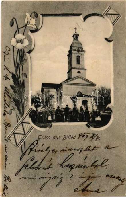 1909 Billéd, Biled; Római katolikus templom / Catholic church (fl)
