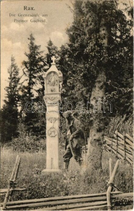 Rax, Die Grenzsäule am Preiner Gscheid / border statue