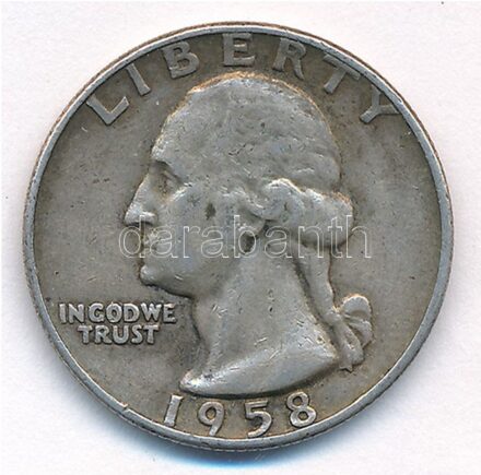 Amerikai Egyesült Államok 1958D 25c Ag T:2 patina USA 1958D 25 Cents Ag C:XF patina Krause KM#164