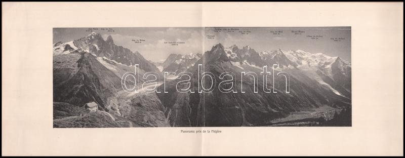 cca 1900 Chamonix et le Mont Blanc. Laporello 12 képpel 21x16 cm - Image 2