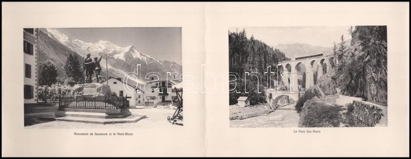 cca 1900 Chamonix et le Mont Blanc. Laporello 12 képpel 21x16 cm - Image 4