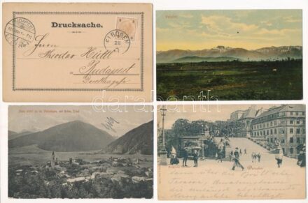 4 db RÉGI külföldi képeslap / 4 pre-1945 European postcards