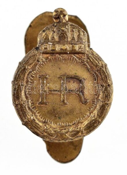 ~1932. 'Hadirokkant' miniatűr Br gomblyuk jelvény viselési igazolvánnyal (16x12mm) T:1-