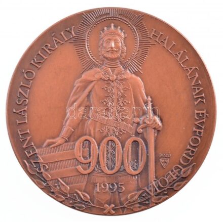 Bozó Gyula (1913-2004) 2000. 'Szent László király halálának évfordulójára 1995 / A Kalocsa-Kecskeméti Főegyházmegye Szinódusa 1995 - 2000 - UT UNUM SINT' kétoldalas, bronz emlékérem, dísztokban (42,5mm) T:1