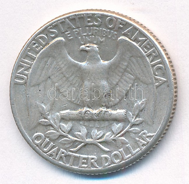 Amerikai Egyesült Államok 1963. 25c Ag T:1-,2 patina USA 1963. 25 Cents Ag C:AU,XF patina Krause KM#164